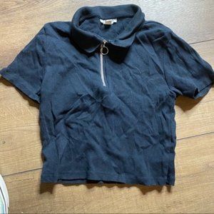 Topshop} Cropped Polo